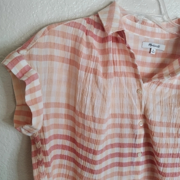 Madewell Central Tunic Shirt in Ombré Gingham Check sz Xs - Picture 3 of 7